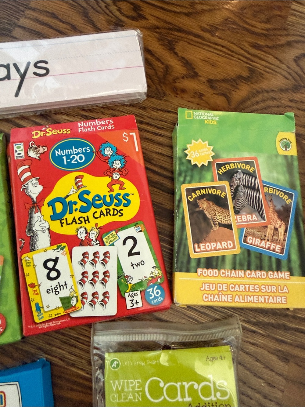 Educational Flash Card Set - Assorted Colors - Picture 5 of 8